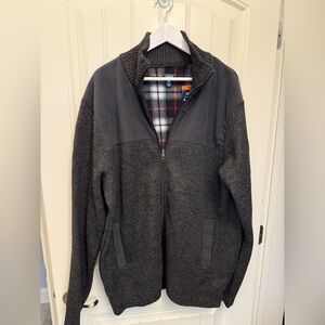 Men’s Izod Dark Grey Sweater Jacketet XXL